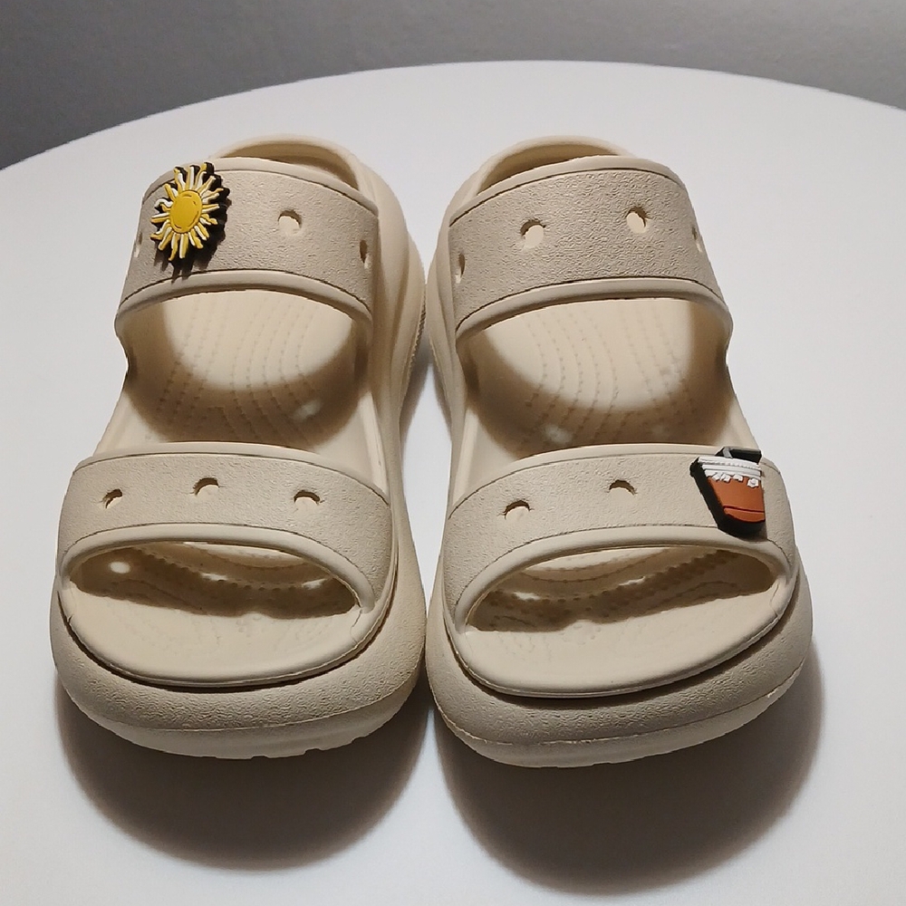 Iconic Crocs Comfort Cream Sandals